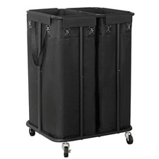 Double Laundry Hamper with Wheels 170L Rolling Laundry Basket Organizer Laund...