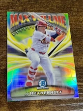 JJ WETHERHOLT 2025 Bowman Chrome Max Volume #MV-6 Refractor