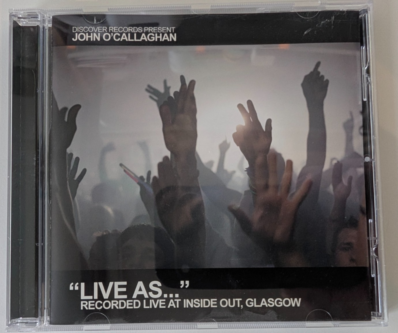 John O'Callaghan  Live As. Vol.2 CD Mixed Live By At Inside Out Glasgow 2007