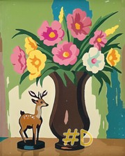 Flowers in a Vase Printed Needlepoint Canvas FA149