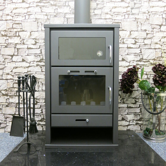 Wood Burning, Back Boiler, Multi Fuel Cooker Stove with Oven Triumph 20kw |  eBay