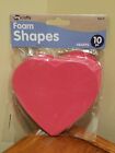 Tiny Crafts Foam Shapes - 10 pc Red Hearts - 4 1/2 " / 4.5"