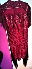 Women Sequin/ Fringe Elegant Party/Cocktail Dress REDUCED