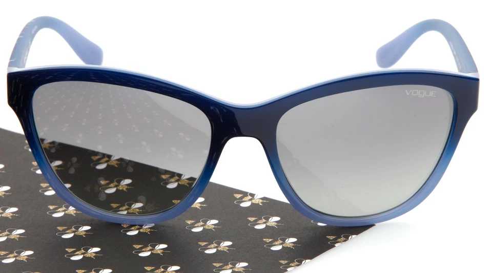 NUEVO VOGUE VO2993-S 2346/11 TOP AZUL GRADO ÓPALO AZUL/GRIS LENTES GAFAS DE SOL 57mm Foto 3 de 4