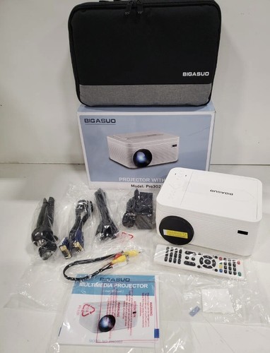 Bigasuo Multimedia Projector PRO302 W/ accessories and Bluetooth fast shipping. - Afbeelding 1 van 10