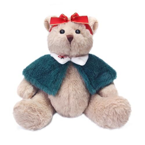 Christmas Plush Teddy Bear Stuffed 11.7" Brown Christmas Teddy Bear-costume - Picture 2 of 8
