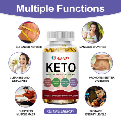 Keto Abnehmen Kapseln 400,000mg Apfelessig ACV Weight Loss 60 Kapseln MENXI