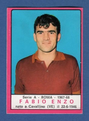 FIGURINE FOOTBALLERS PANINI 1967/68 REC/REMOVED - ENZO - ROME