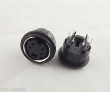 10pcs Mini 4 Pin DIN Jack Circular PCB Mount Female Connector