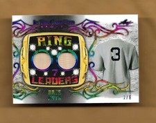 2022 Leaf In The Game Used Babe Ruth Ring Leaders Purple Dual Bat Relic #1/6
