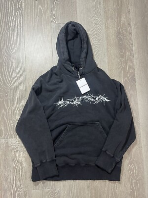 New with tag Givenchy Logo black white red hoodie size large BMJ09L305B  Oversize