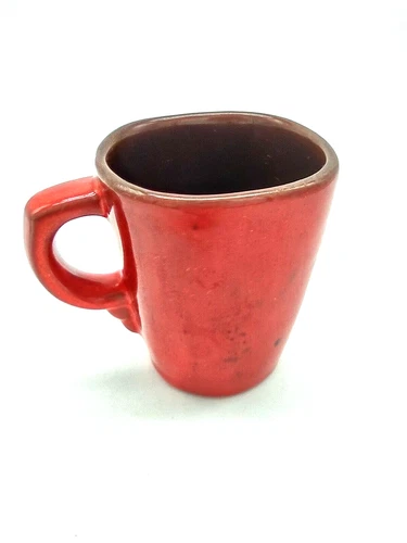 Flame Red/Orange Pottery FRANKOMA MCM Vintage Mug/Cup (Coffee, Tea, Espresso)