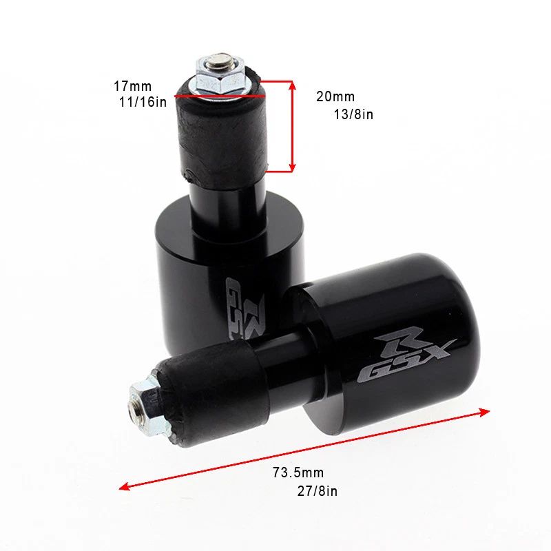 CNC 7/8'' Handlebar Bar End Slider Cap Plug GSX1300BK GSXR1000 GSXR750 GSXR600 - Image 3 of 4