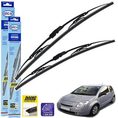 Fits Citroen C2 2003-09 Wiper Blades Alca Special AS24''18'' Set Of 2