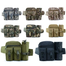 Tactical Waist Bag Fanny Pack,Waterproof Utility Belt with Water Bottle Holder