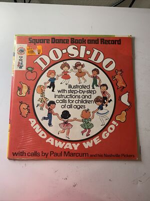 Square Dance Do-Si-Do & Away We Go Record and Book - New Sealed