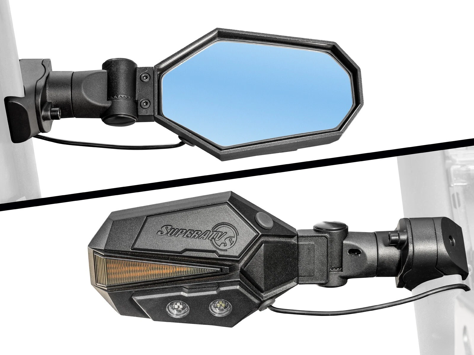 SuperATV Lighted Side-View Mirrors for CFMoto 1.75" Cage