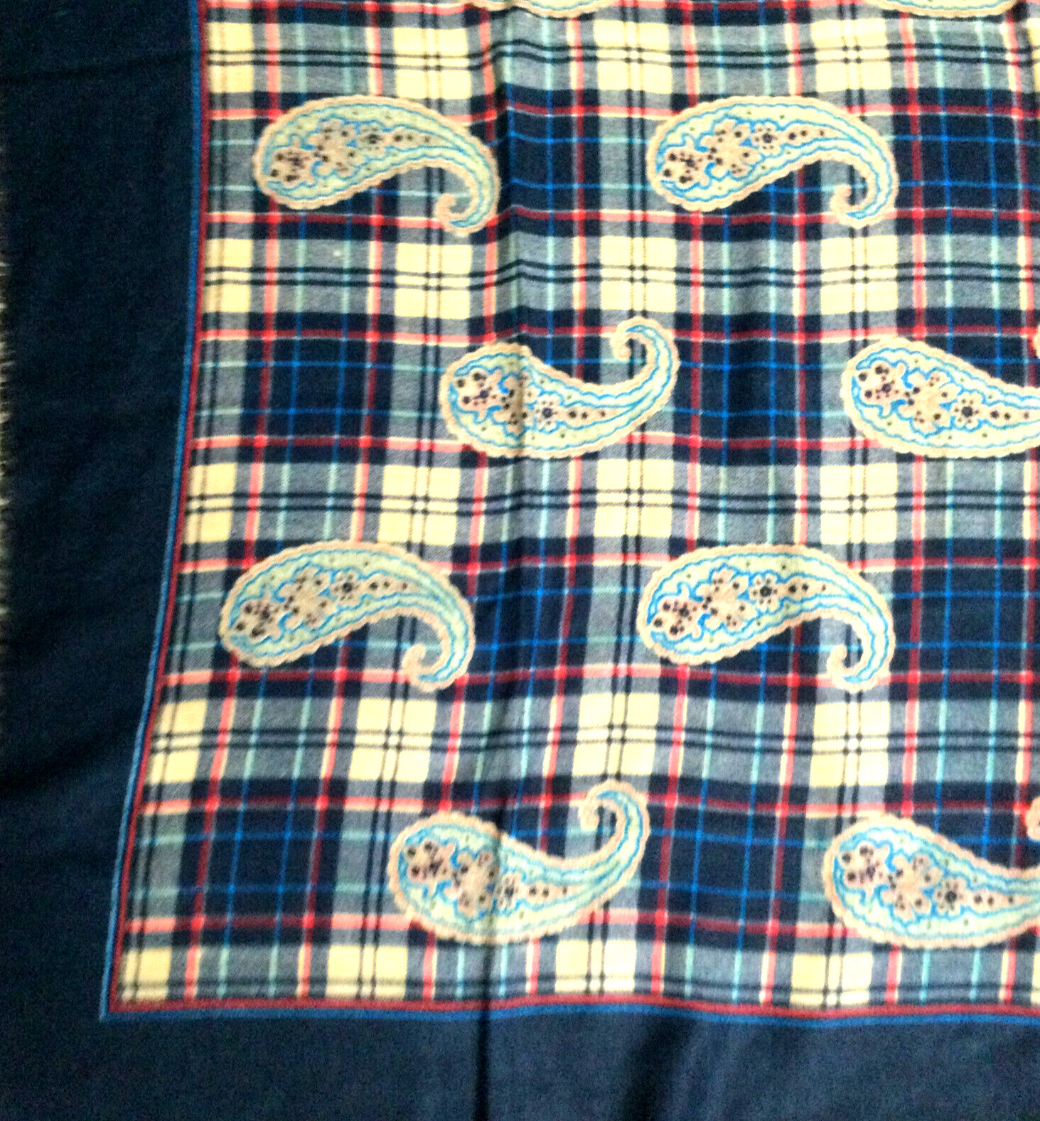 Large Rectangular Scarf Wrap  Made in Italy 42 x … - image 2