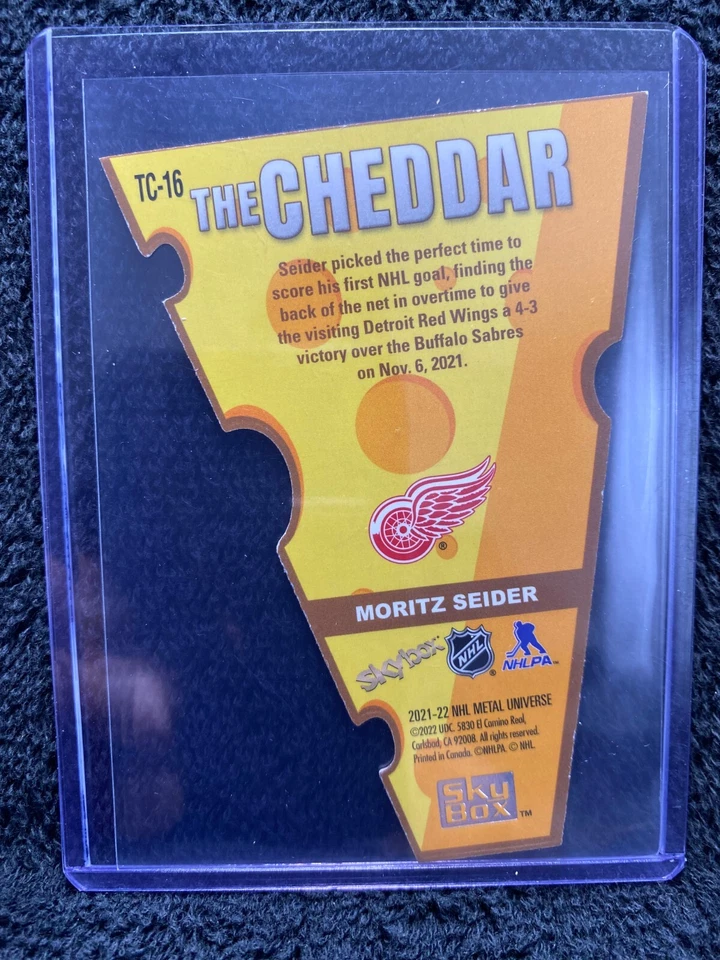 2021-22 Metal Universe - The Cheddar Die Cut - #TC-16 Moritz Seider - Image 2 of 2