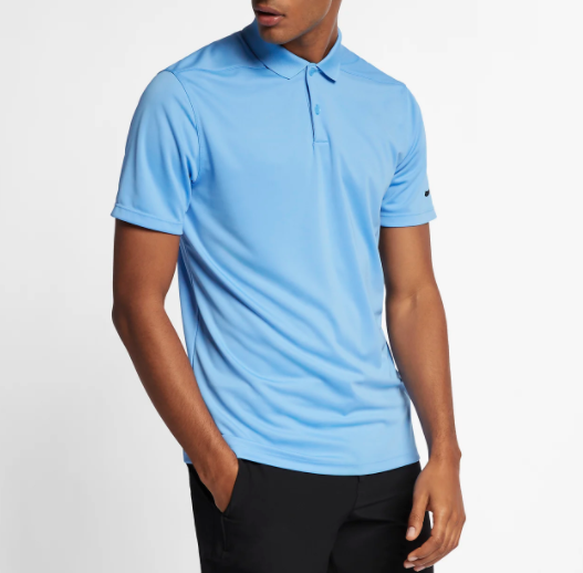 nike golf shirt blue