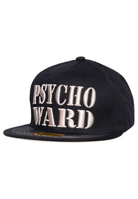 KING KEROSIN Herren Flat Brim Cap mit 3D Stickerei Psycho Ward