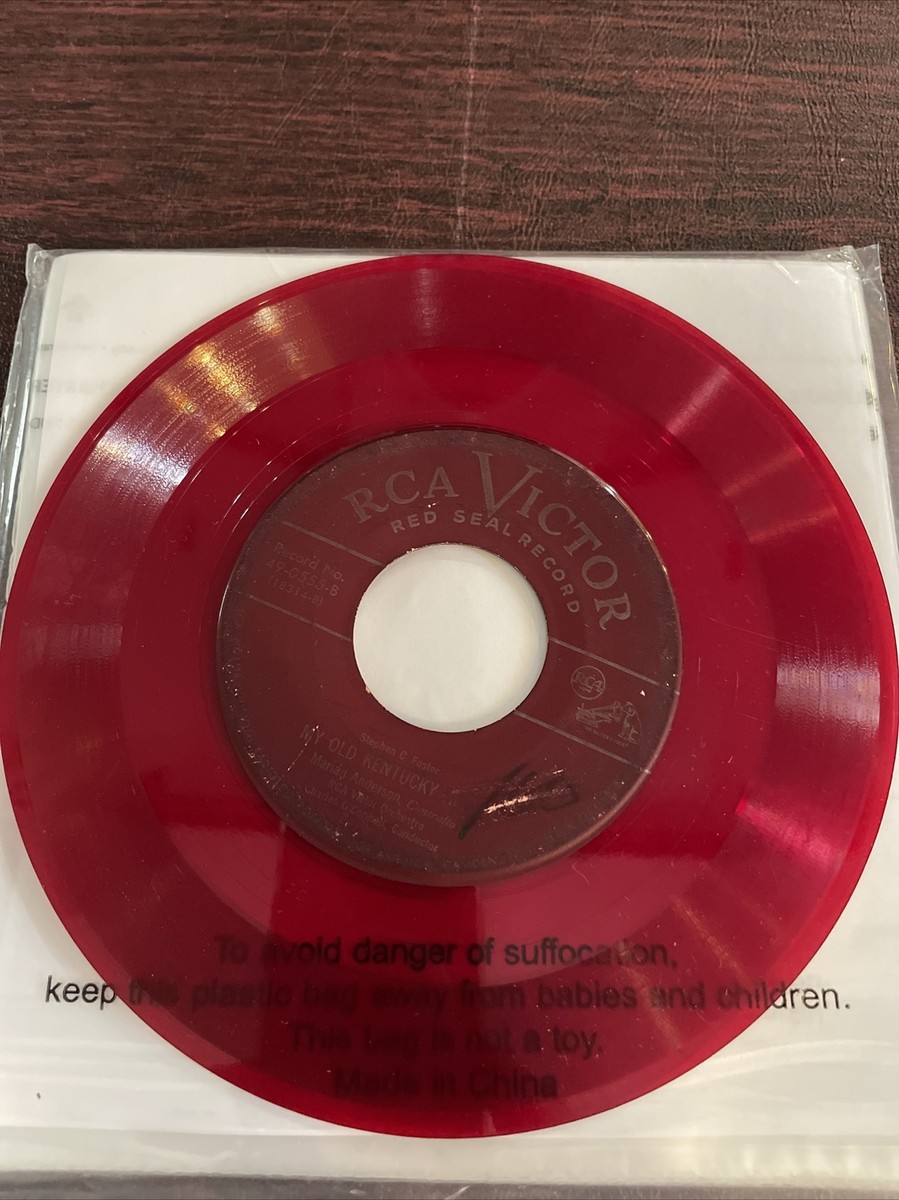 RCA Victor Red Seal 45 Record Vinyl Marian Anderson Spirituals