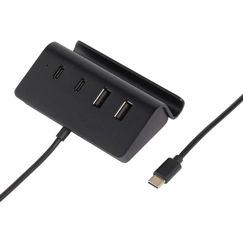Type C 4-Port USB Hub Adapter Multi Data Transfer Charging Mobile Laptop Desktop