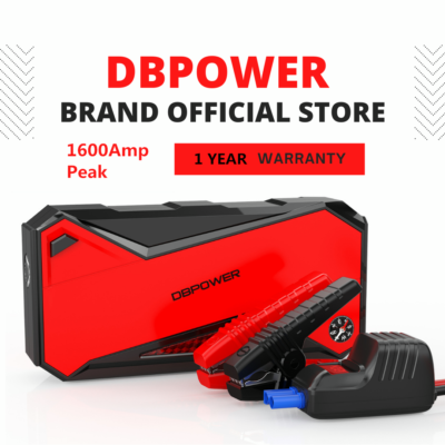 Dbpower Jump Starter 1600 A Peak Portable Car Jump Starter (Up To 7.2 L Gas And 5.5 L Diesel Engines) 12 V Auto Battery