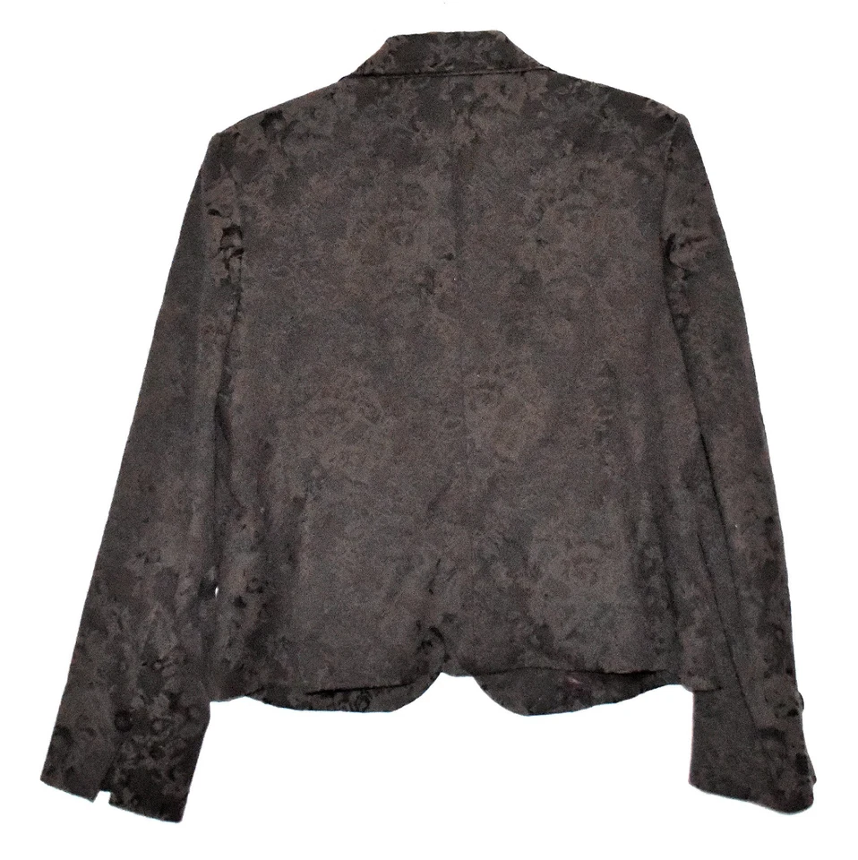 Chaqueta Blazer Style&Co Marrón Floral Brocado Mujer Mezcla Algodón Talla 14P Nueva Sin Etiquetas Foto 2 de 4