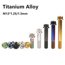 Titanium Bolts Hex Flange Head M12 30 35 40 50 60 65 70 80 90mm 1.25/1.5mm Pitch