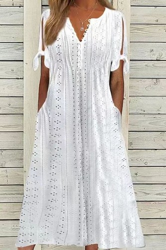 Damen Sommer sexy Spitze Boho lang Maxikleid Damen Strand Urlaub Party Sommerkleid - Bild 16 von 30