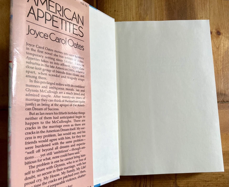 AMERICAN APPETITES by JOYCE CAROL OATES 1989 FIRST PRINTING HC/DJ MODERN NOVEL Foto 2 de 4