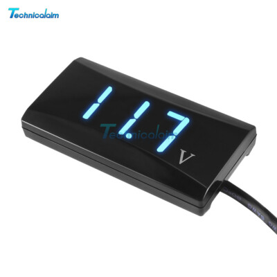 Digital Red/ Blue/ White/ Green LED Voltmeter Panel Voltage Meter 12V For Car