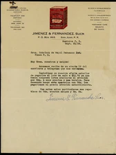 VTG COMMERCIAL LETTER / JIMENEZ & FERNANDEZ / CAFE YAUCONO / PUERTO RICO 1936 #4
