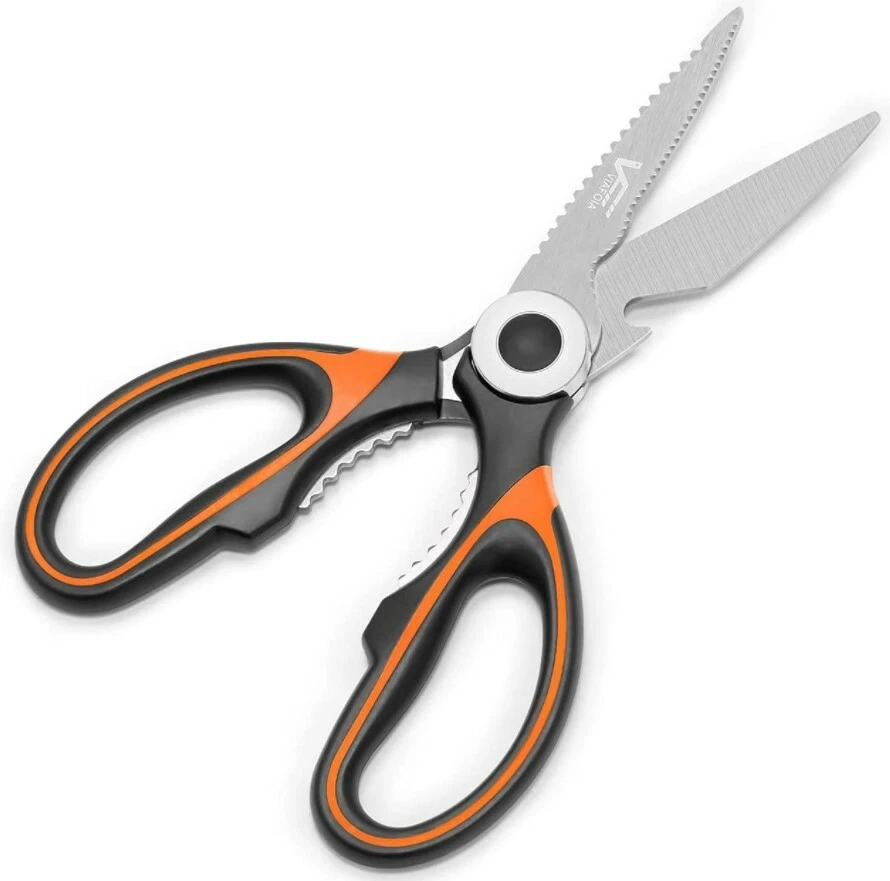 Kitchen Shears Sharp Scissors Stainless Steel Meat Chicken Professional BBQ New - Image 3 of 4