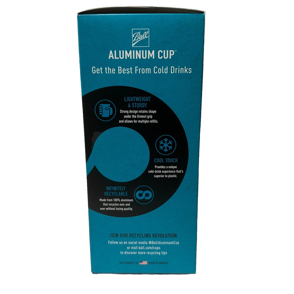 (2) Алюминиевый шарик для чашек The Ultimate чашка для холодных напитков | 20 унций 10 карат |100% пригоден для вторичной переработки! - Изображение 3 из 4