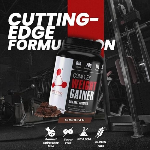 Mypro Sport Nutrition Complex Weight Gainer Supplement Powder Chocolate 1kg - Picture 3 of 6