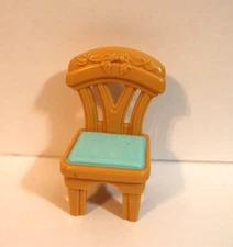 Fisher-Price Loving Family Dollhouse Tan Brown & Aqua Blue Dining Chair