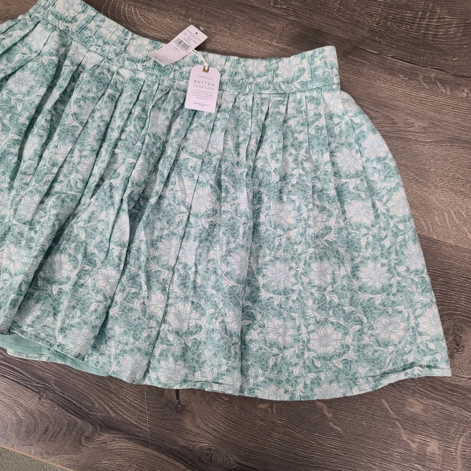 American Eagle Womens XL Boho Floral Pattern Pull On Skirt Lined Pleated - Изображение 2 из 4