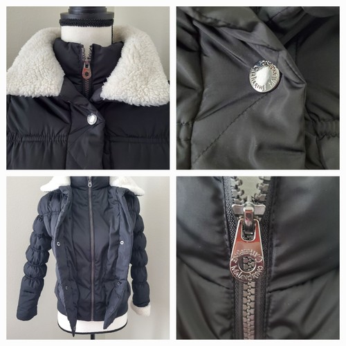 Catherine Malandrino Puffer Quilted Jacket Faux Sherpa Branded sz Small (7-8) - Picture 8 of 12
