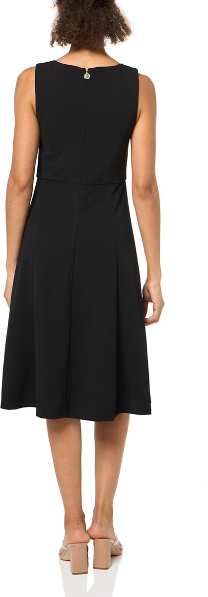 Tommy Hilfiger Women's Scuba Fit and Flare Midi, Black, 10 | eBay