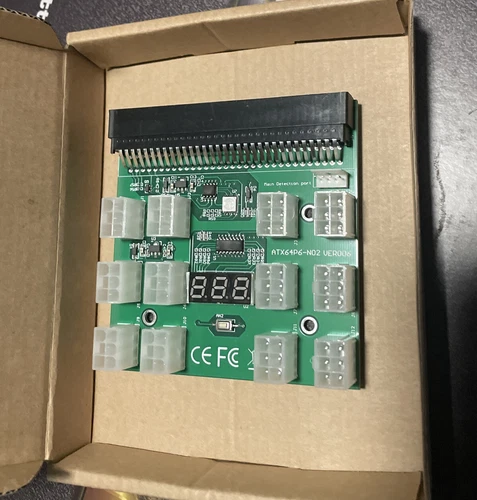 6PIN 1200W Server Power Supply Breakout Board for HP DPS-1200QB A PSU GPU Mining