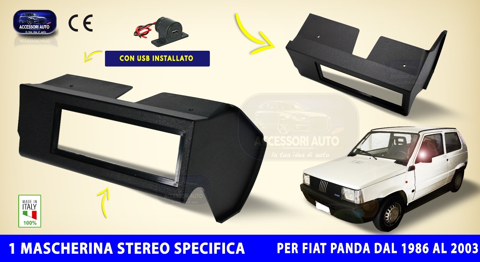 Kit Autoradio Per Panda 4x4 1986-2003 Con Mascherina, USB E Casse - Foto 9