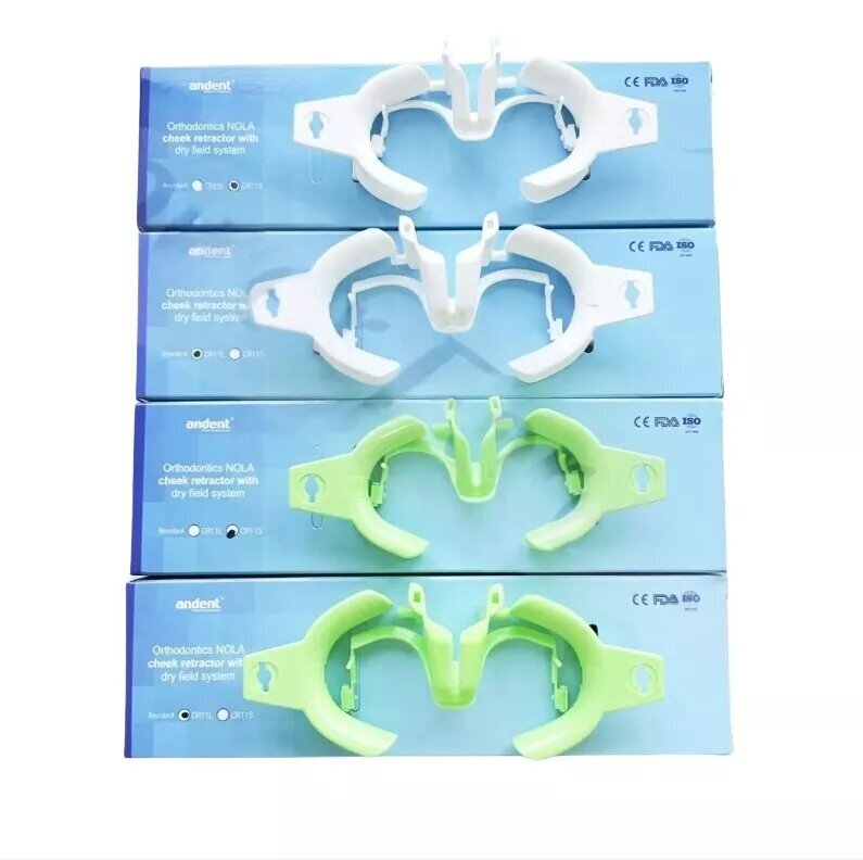 Retractor de mejillas Nola sistema de campo seco abridor bucal ortodoncia dental labio 4 tamaños