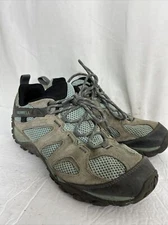 Merrell Women's Size 9.5 Yokota 2 Waterproof Hiking Shoes J31280 Gray Teal Blue