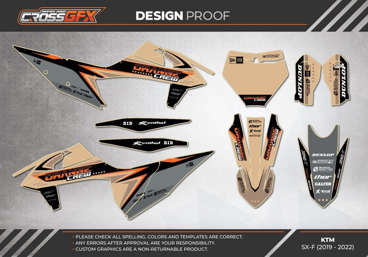 2019 2020 2021 2022 Graphics Kit KTM SX SXF XC XCF 125 150 250 300
