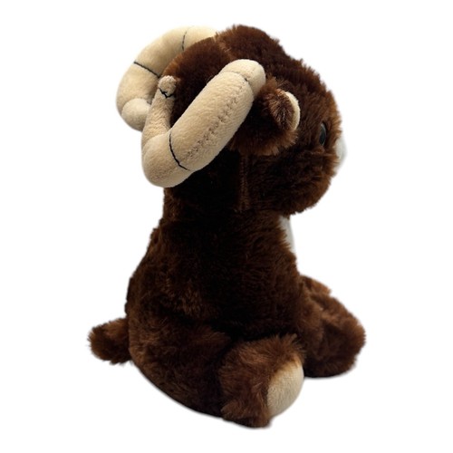 BJ Toys Ram Bighorn Sheep Soft Plush Stuffed Animal Toy Brown & Tan 9.5” - Picture 4 of 7