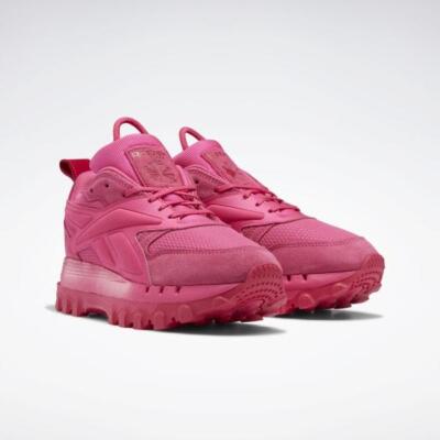 REEBOK X CARDI B WOMEN'S CLASSIC LEATHER ATHLETIC SNEAKER PINK FUSION GW8876