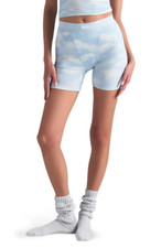 NEW SKIMS STRETCH COTTON WOMENS RIB BOXERS BLUE CLOUD SZ XS