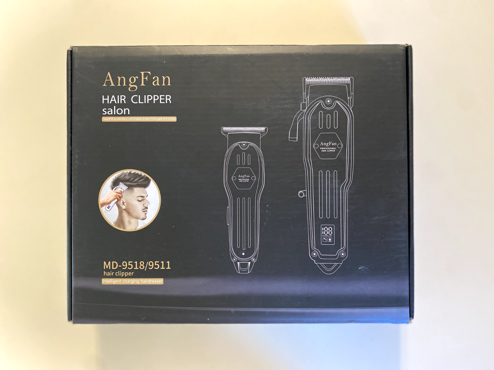 AngFan All Metal Hair Clipper Salon MD-9518/9511 Professional Clippers